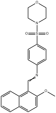 N-[(2-methoxy-1-naphthyl)methylene]-4-(4-morpholinylsulfonyl)aniline Structure