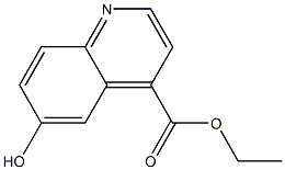 4-Quinolinecarboxylicacid, 6-hydroxy-, ethyl ester Structure