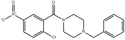 (4-benzylpiperazin-1-yl)-(2-chloro-5-nitrophenyl)methanone Structure