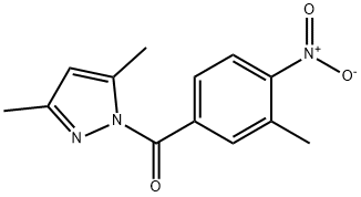 (3,5-dimethyl-1H-pyrazol-1-yl)(3-methyl-4-nitrophenyl)methanone Structure