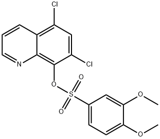 5,7-dichloroquinolin-8-yl 3,4-dimethoxybenzenesulfonate Structure