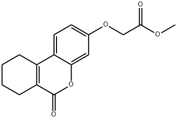 methyl 2-((6-oxo-7,8,9,10-tetrahydro-6H-benzo[c]chromen-3-yl)oxy)acetate 구조식 이미지