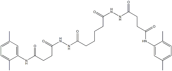 4,4'-[(1,6-dioxo-1,6-hexanediyl)bis(2,1-hydrazinediyl)]bis[N-(2,5-dimethylphenyl)-4-oxobutanamide] 구조식 이미지