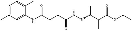 ethyl 3-({4-[(2,5-dimethylphenyl)amino]-4-oxobutanoyl}hydrazono)-2-methylbutanoate 구조식 이미지