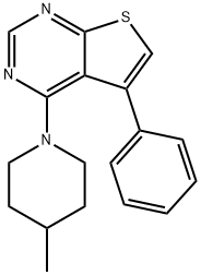 4-(4-methylpiperidin-1-yl)-5-phenylthieno[2,3-d]pyrimidine Structure