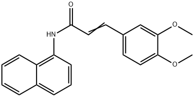 3-(3,4-dimethoxyphenyl)-N-1-naphthylacrylamide Structure