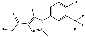 2-chloro-1-(1-(4-chloro-3-(trifluoromethyl)phenyl)-2,5-dimethyl-1H-pyrrol-3-yl)ethan-1-one Structure