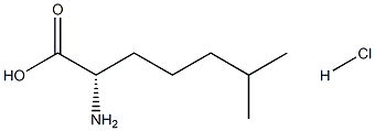 S-2-amino-6-methyl-Heptanoic acid hydrochloride 구조식 이미지