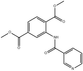 dimethyl 2-(pyridine-3-carbonylamino)benzene-1,4-dicarboxylate 구조식 이미지