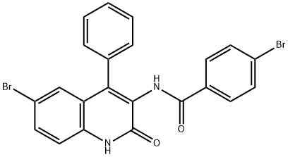 4-bromo-N-(6-bromo-2-oxo-4-phenyl-1,2-dihydroquinolin-3-yl)benzamide 구조식 이미지