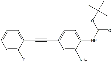 [2-amino-4-(2-fluoro-phenylethynyl)-phenyl]-carbamic acid tert.-butyl ester Structure