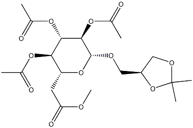 [(2R,3R,4S,5R,6R)-3,4,5-tris(acetyloxy)-6-{[(4S)-2,2-dimethyl-1,3-dioxolan-4-yl]methoxy}oxan-2-yl]methyl acetate Structure