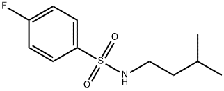 4-fluoro-N-(3-methylbutyl)benzenesulfonamide Structure