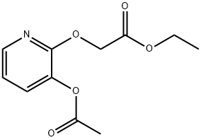 3-Acetoxy-2-((ethoxycarbonyl)methoxy)pyridine Structure