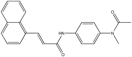 N-{4-[acetyl(methyl)amino]phenyl}-3-(1-naphthyl)acrylamide Structure