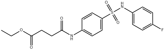 ethyl 4-[(4-{[(4-fluorophenyl)amino]sulfonyl}phenyl)amino]-4-oxobutanoate Structure