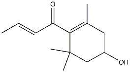 2-Buten-1-one, 1-(4-hydroxy-2,6,6-trimethyl-1-cyclohexen-1-yl)-, (2E)- 구조식 이미지