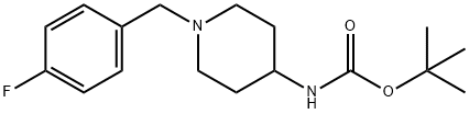 tert-Butyl 1-(4-fluorobenzyl)piperidin-4-ylcarbamate Structure