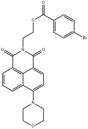 2-(6-morpholino-1,3-dioxo-1H-benzo[de]isoquinolin-2(3H)-yl)ethyl 4-bromobenzoate Structure