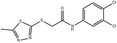 N-(3,4-dichlorophenyl)-2-[(5-methyl-1,3,4-thiadiazol-2-yl)sulfanyl]acetamide 구조식 이미지