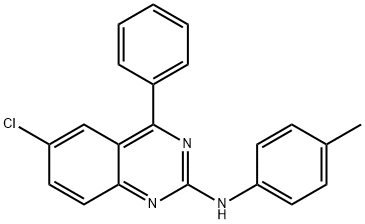 6-chloro-4-phenyl-N-(p-tolyl)quinazolin-2-amine Structure