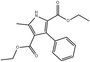 1H-Pyrrole-2,4-dicarboxylicacid, 5-methyl-3-phenyl-, 2,4-diethyl ester 구조식 이미지