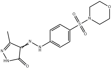 5-methyl-4-{[4-(4-morpholinylsulfonyl)phenyl]hydrazono}-2,4-dihydro-3H-pyrazol-3-one Structure