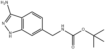 tert-butyl N-[(3-amino-1H-indazol-6-yl)methyl]carbamate 구조식 이미지