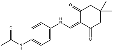 N-(4-(((4,4-dimethyl-2,6-dioxocyclohexylidene)methyl)amino)phenyl)acetamide 구조식 이미지