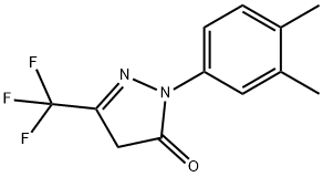 1-(3,4-dimethylphenyl)-3-(trifluoromethyl)-1H-pyrazol-5(4H)-one 구조식 이미지