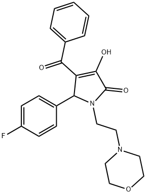 4-benzoyl-5-(4-fluorophenyl)-3-hydroxy-1-(2-morpholinoethyl)-1,5-dihydro-2H-pyrrol-2-one Structure