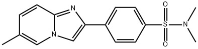 N,N-dimethyl-4-(6-methylimidazo[1,2-a]pyridin-2-yl)benzenesulfonamide Structure