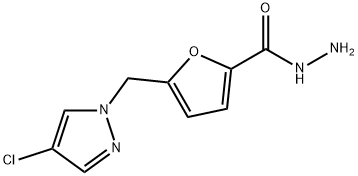 5-[(4-chloro-1H-pyrazol-1-yl)methyl]-2-furohydrazide 구조식 이미지