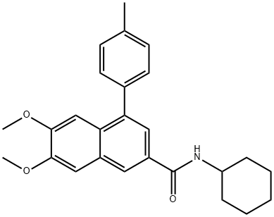 N-cyclohexyl-6,7-dimethoxy-4-(p-tolyl)-2-naphthamide Structure