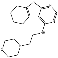 N-(2-morpholinoethyl)-5,6,7,8-tetrahydrobenzo[4,5]thieno[2,3-d]pyrimidin-4-amine Structure