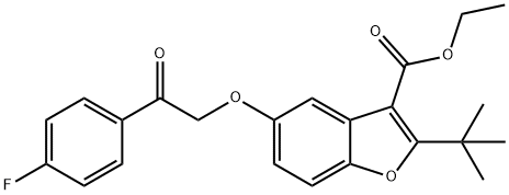 ethyl 2-(tert-butyl)-5-(2-(4-fluorophenyl)-2-oxoethoxy)benzofuran-3-carboxylate Structure