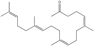 (5Z,9Z,13E)-6,10,14,18-tetramethylnonadeca-5,9,13,17-tetraen-2-one 구조식 이미지