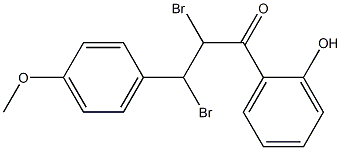 1-Propanone,2,3-dibromo-1-(2-hydroxyphenyl)-3-(4-methoxyphenyl)- Structure