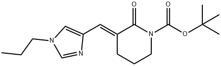 tert-butyl(E)-2-oxo-3-((1-propyl-1H-imidazol-4-yl)methylene)piperidine-1-carboxylate 구조식 이미지