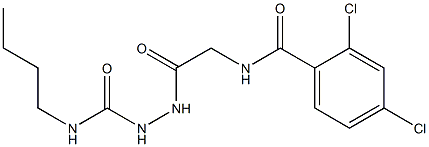 N-[2-[2-(butylcarbamoyl)hydrazinyl]-2-oxoethyl]-2,4-dichlorobenzamide Structure