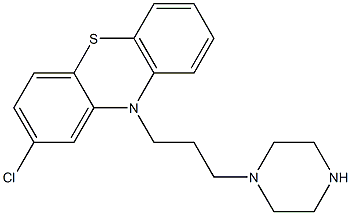 2-chloro-10-(3-piperazin-1-ylpropyl)phenothiazine Structure