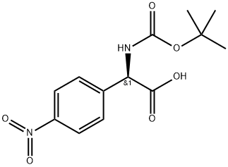 N-Boc-R-4-Nitro-Phenylglycine 구조식 이미지