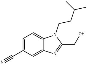 2-(hydroxymethyl)-1-isopentyl-1H-benzo[d]imidazole-5-carbonitrile Structure