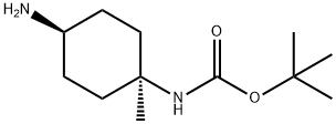 tert-butyl N-[trans-4-amino-1-methylcyclohexyl]carbamate Structure