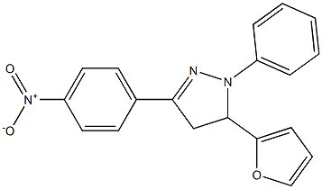 3-(furan-2-yl)-5-(4-nitrophenyl)-2-phenyl-3,4-dihydropyrazole Structure