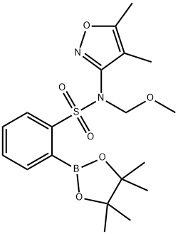 N-(4,5-dimethylisoxazol-3-yl)-N-(methoxymethyl)-2-(4,4,5,5-tetramethyl-1,3,2-dioxaborolan-2-yl)benzenesulfonamide 구조식 이미지