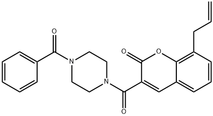 8-allyl-3-(4-benzoylpiperazine-1-carbonyl)-2H-chromen-2-one Structure