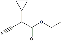 Cyclopropaneacetic acid, a-cyano-, ethyl ester Structure