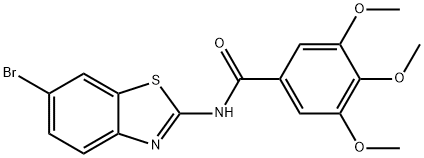 N-(6-bromobenzo[d]thiazol-2-yl)-3,4,5-trimethoxybenzamide 구조식 이미지