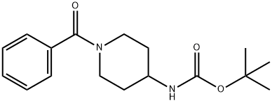 tert-Butyl 1-benzoylpiperidin-4-ylcarbamate 구조식 이미지